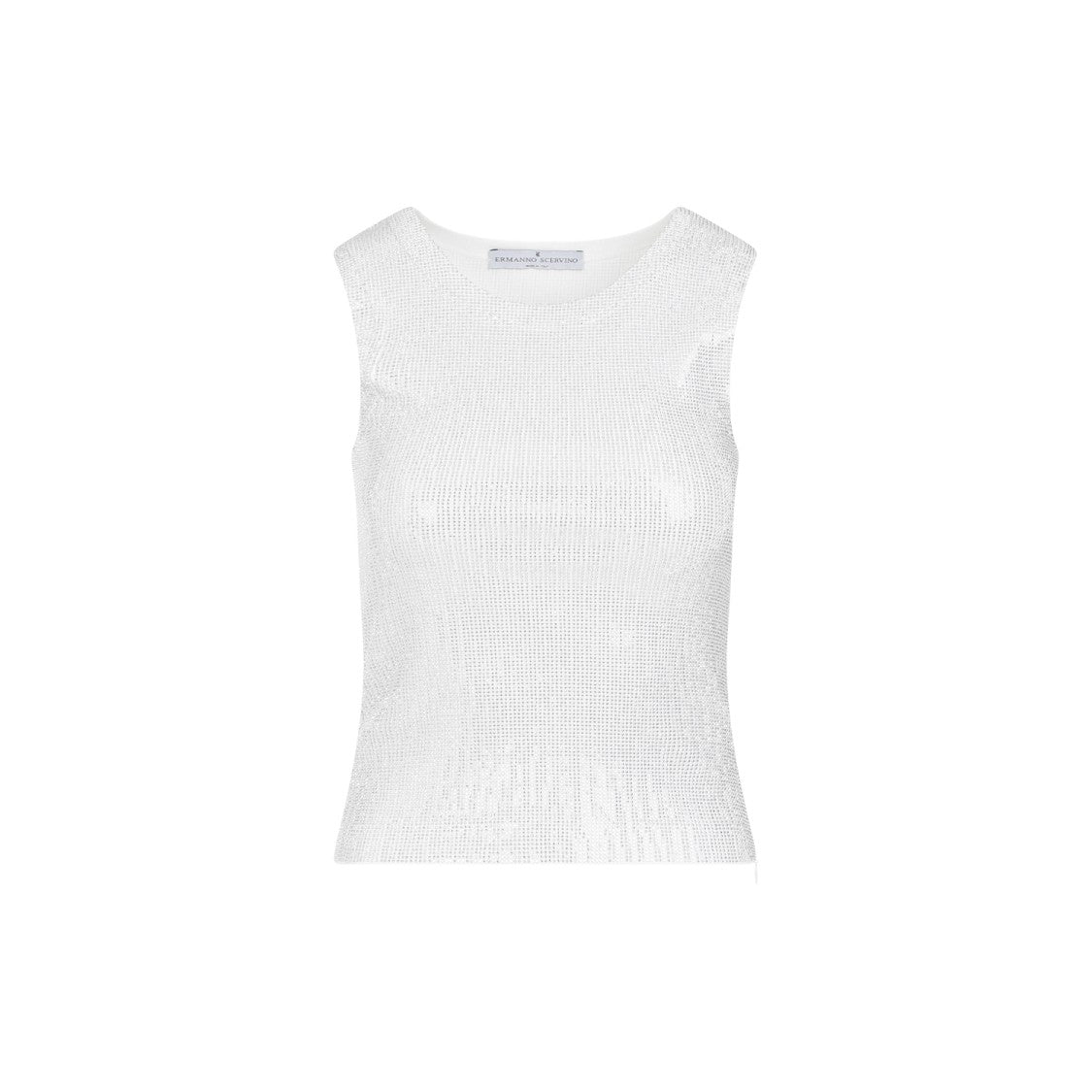 Ermanno Scervino White Cotton Tank Top