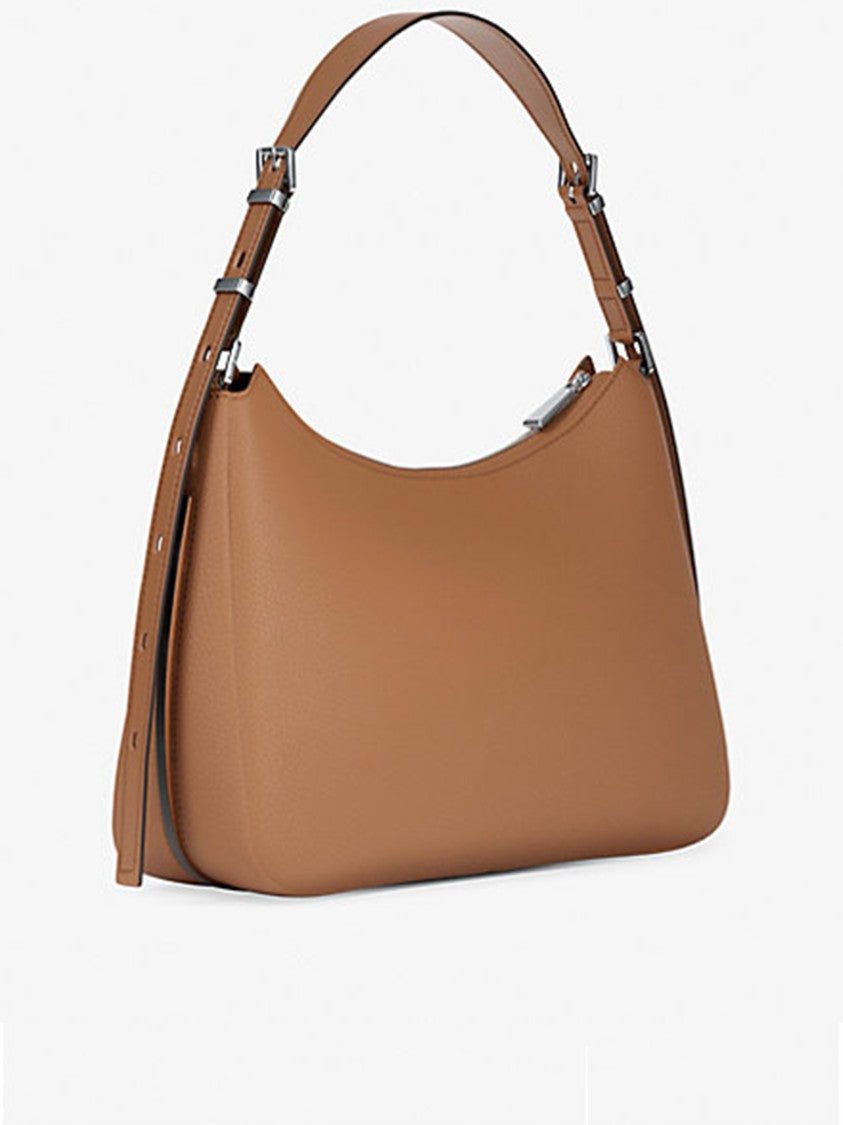 Michael Kors Brown Structured Faux Leather Shoulder Bag