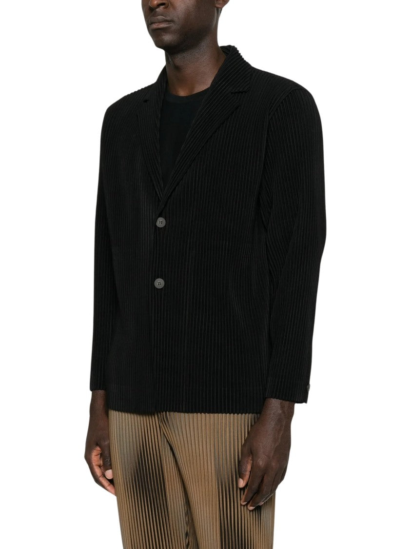 Homme Plissé Issey Miyake Pleated Notch-Lapel Blazer