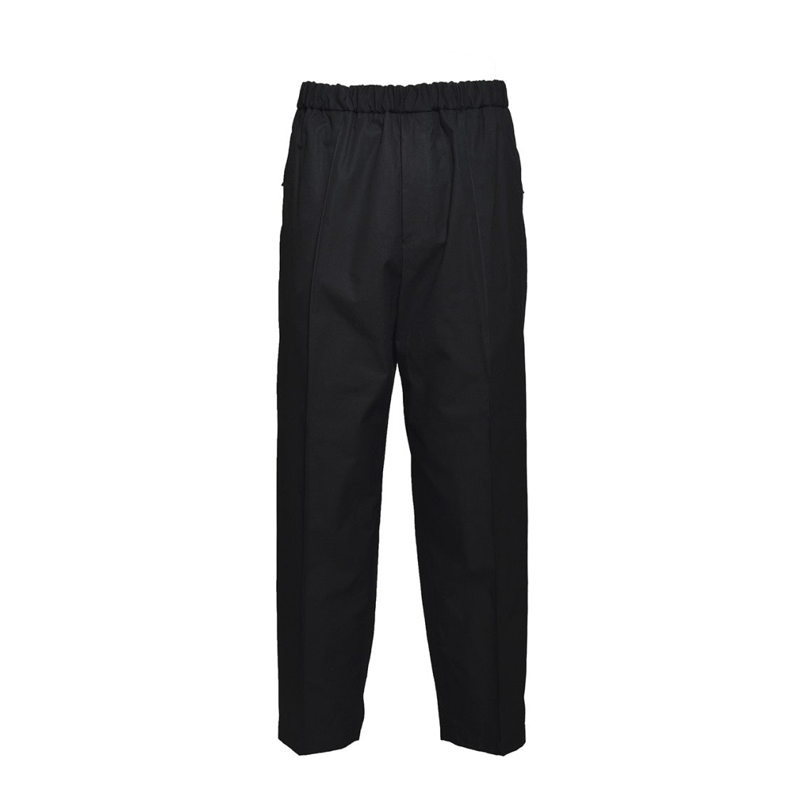 Jil Sander Black Cotton Straight Trousers