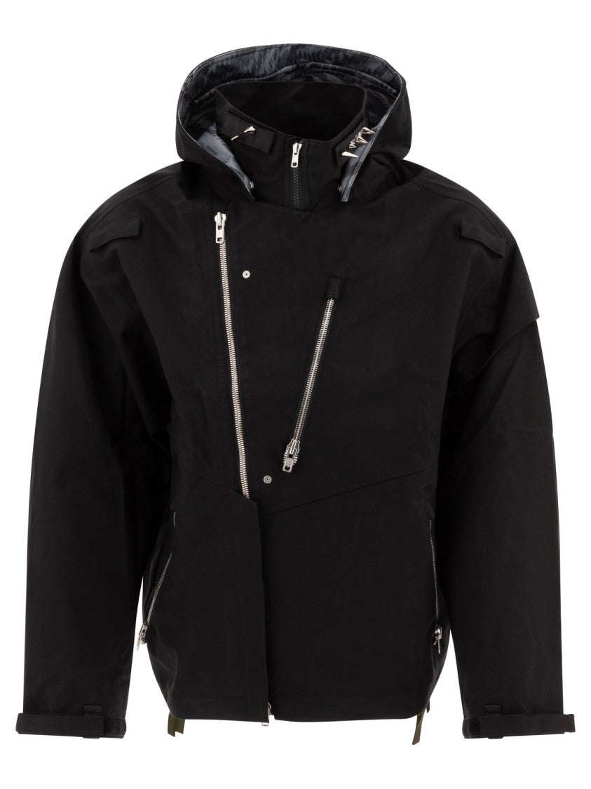 Acronym Asymmetrical Zip Black Jacket