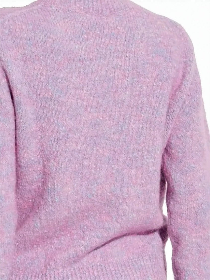 Ganni Textured Knit Sweater In Pastel Shades