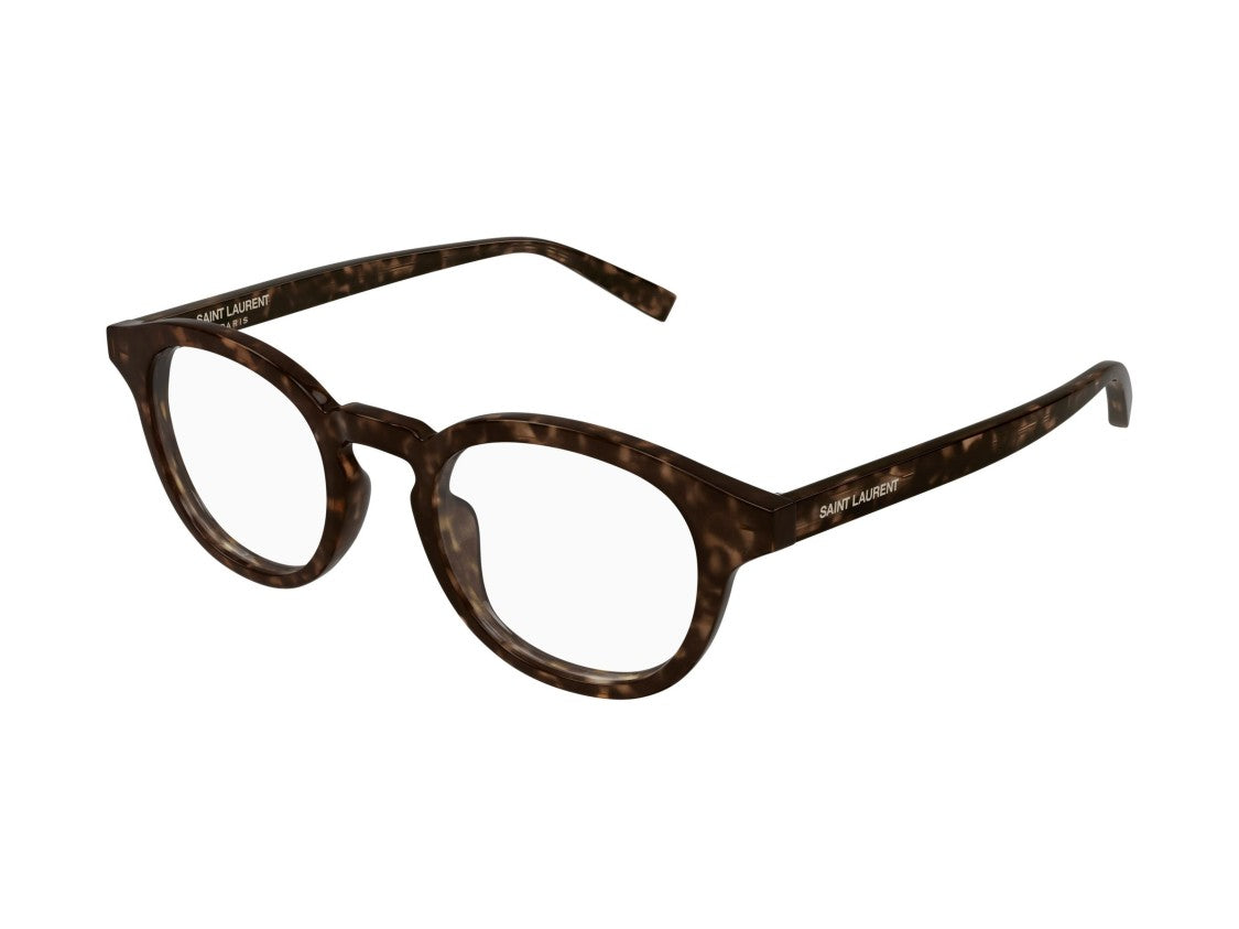 Saint Laurent Sl 907 Tortoiseshell Acetate Rounded Eyeglasses