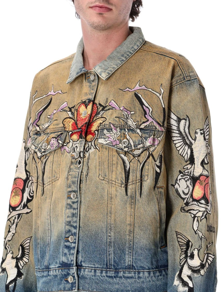 Who Decides War Dove Gradient Embroidered Trucker Jacket