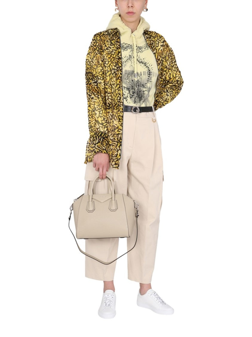 Givenchy Bold Yellow And Black Animal Print Long Shirt