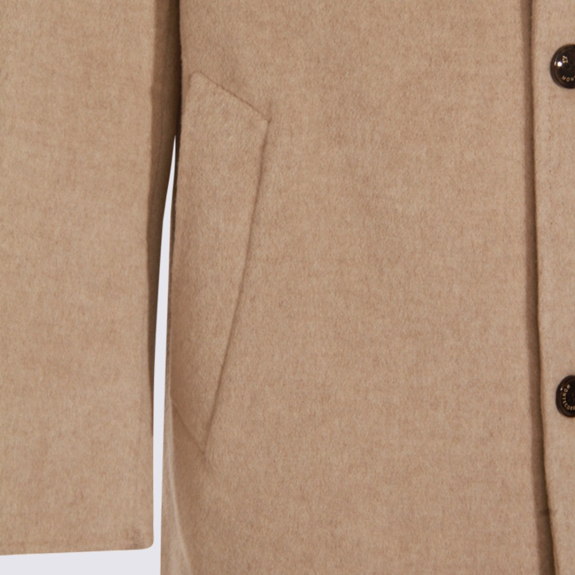 Montecore Tailored Beige Coat With Notched Lapel