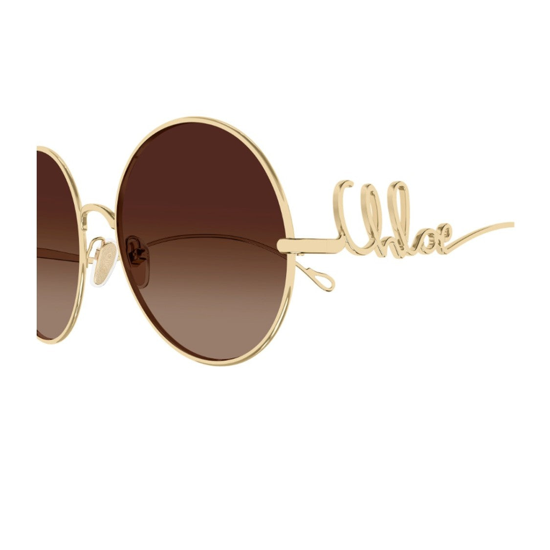 Chloé Gold Iconic Ch0329s Metal Round Sunglasses