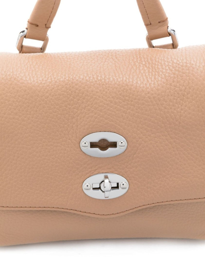 Zanellato Brown Pebbled Leather Handbag