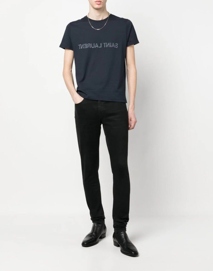 Saint Laurent Reverse Logo Print T-Shirt