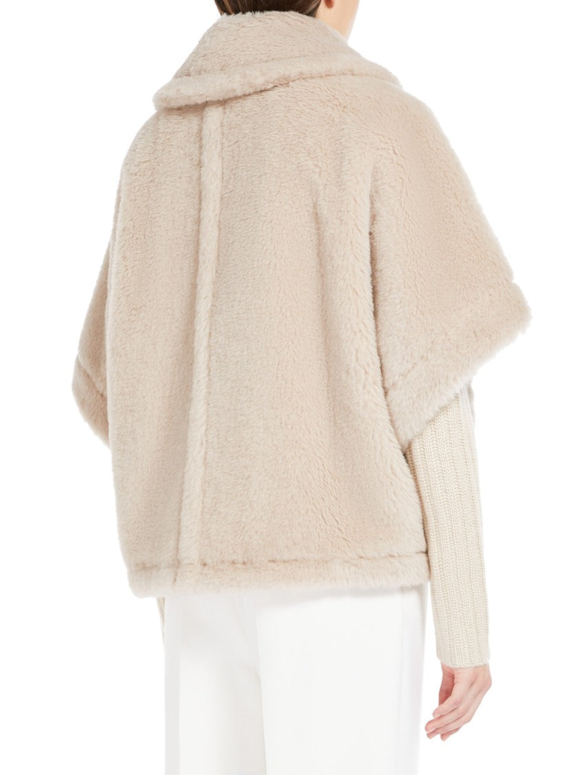 Max Mara Short Plush Coat With Wide Collar