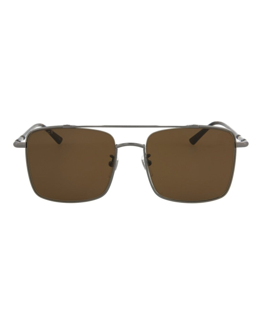 Gucci Aviator-Frame Metal Sunglasses