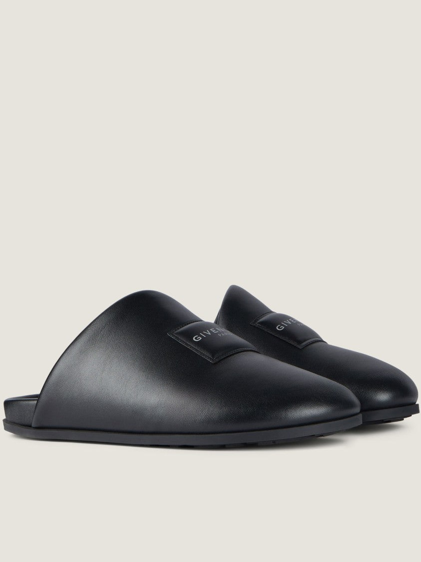 Givenchy Puffy Black Lamb Skin Pointed Mules