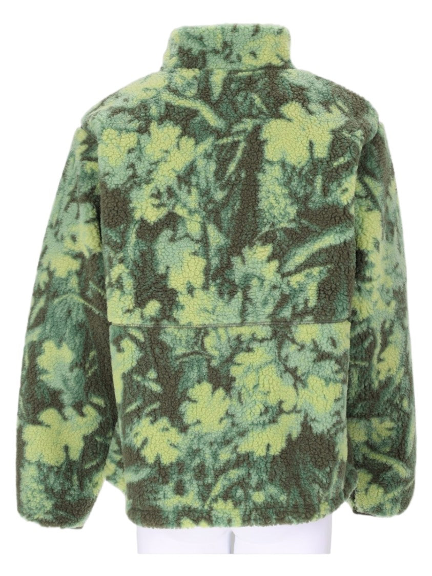 The North Face Green Camouflage Fleece Casual Jacket