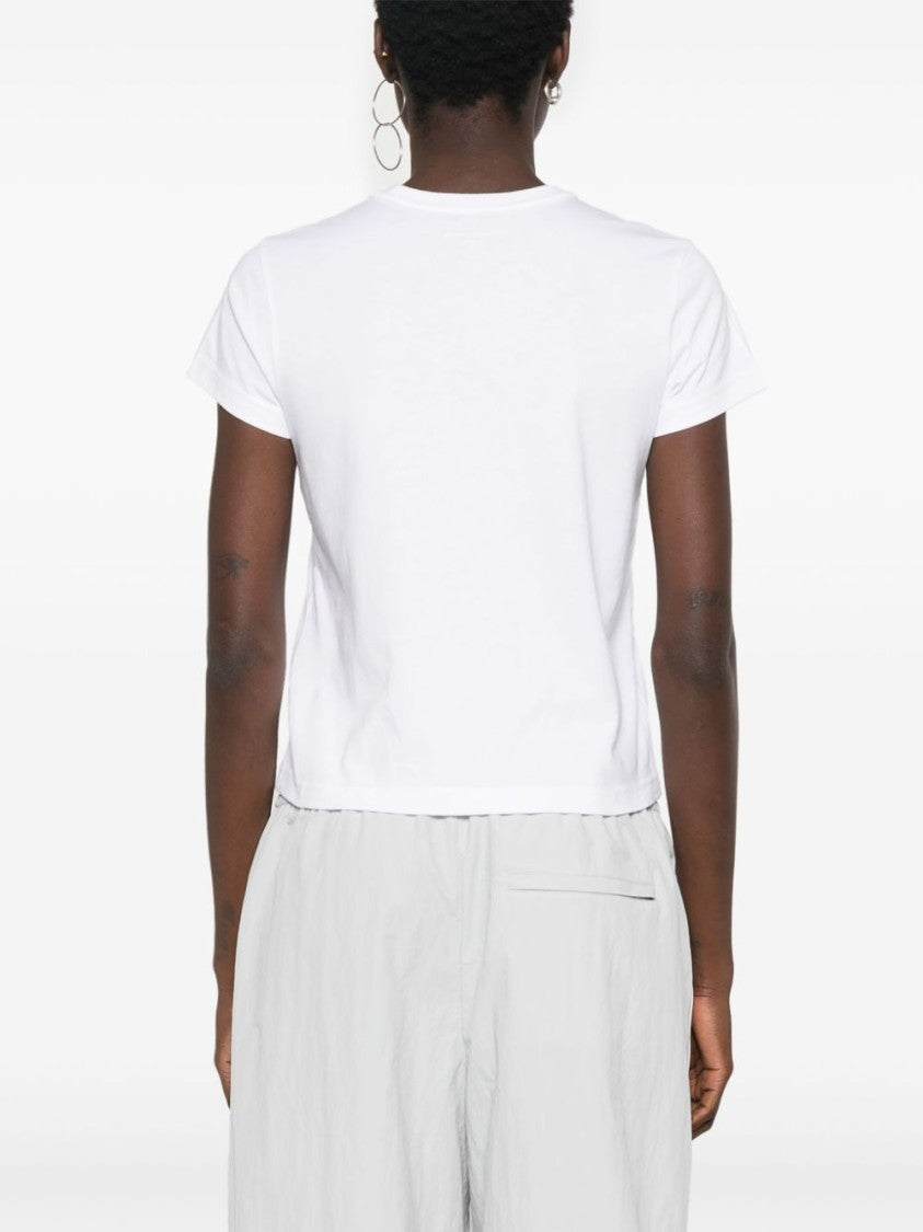Alexander Wang Logo-Print Cotton T-Shirt With Crew Neck