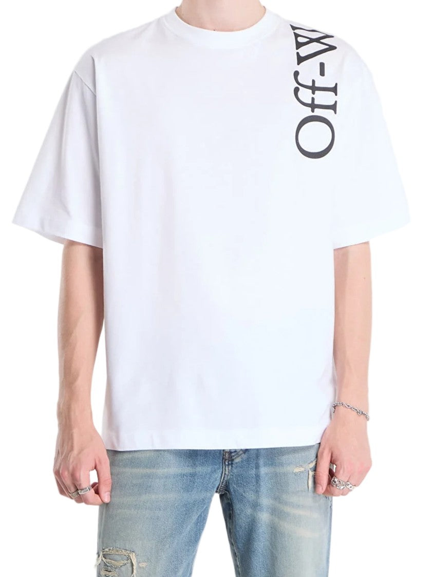 Off-White Minimalist Short-Sleeve Tee With Graphic Print