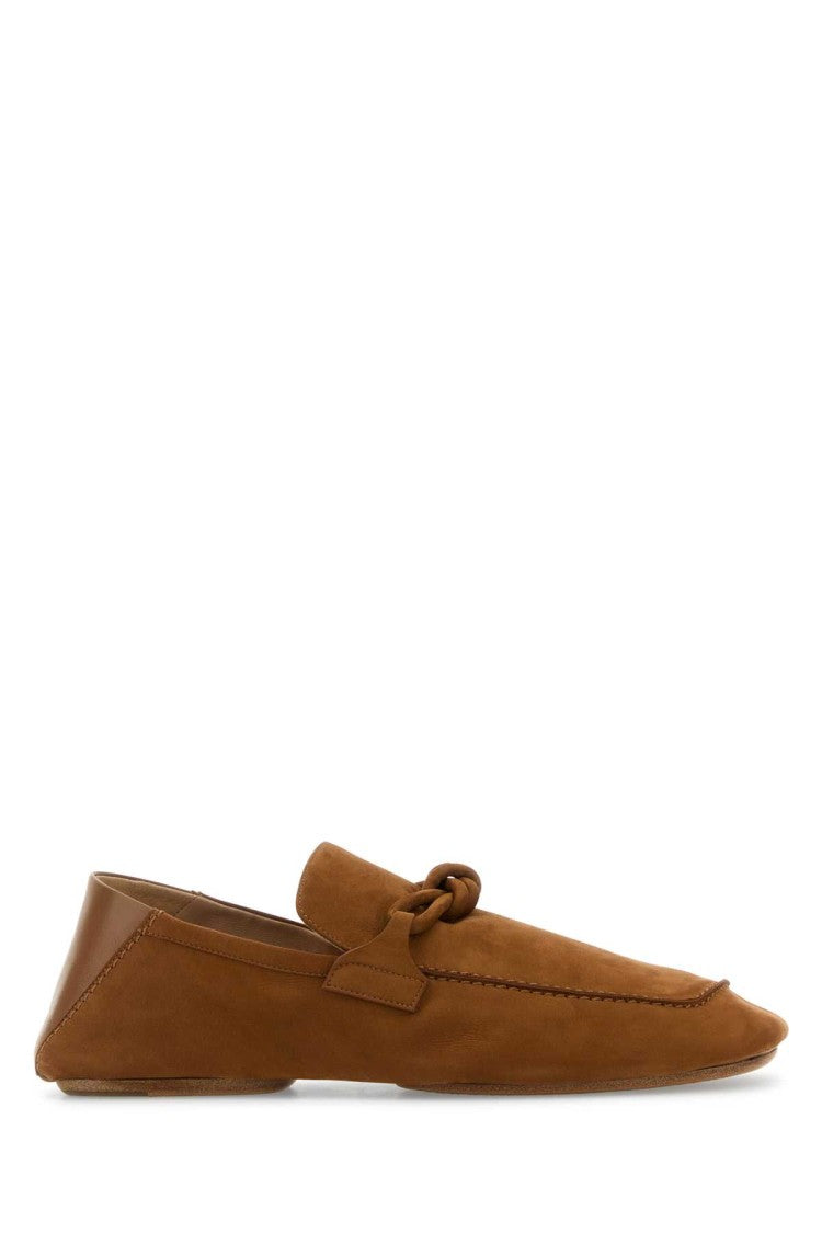 Bottega Veneta Camel Suede Daddy Loafers