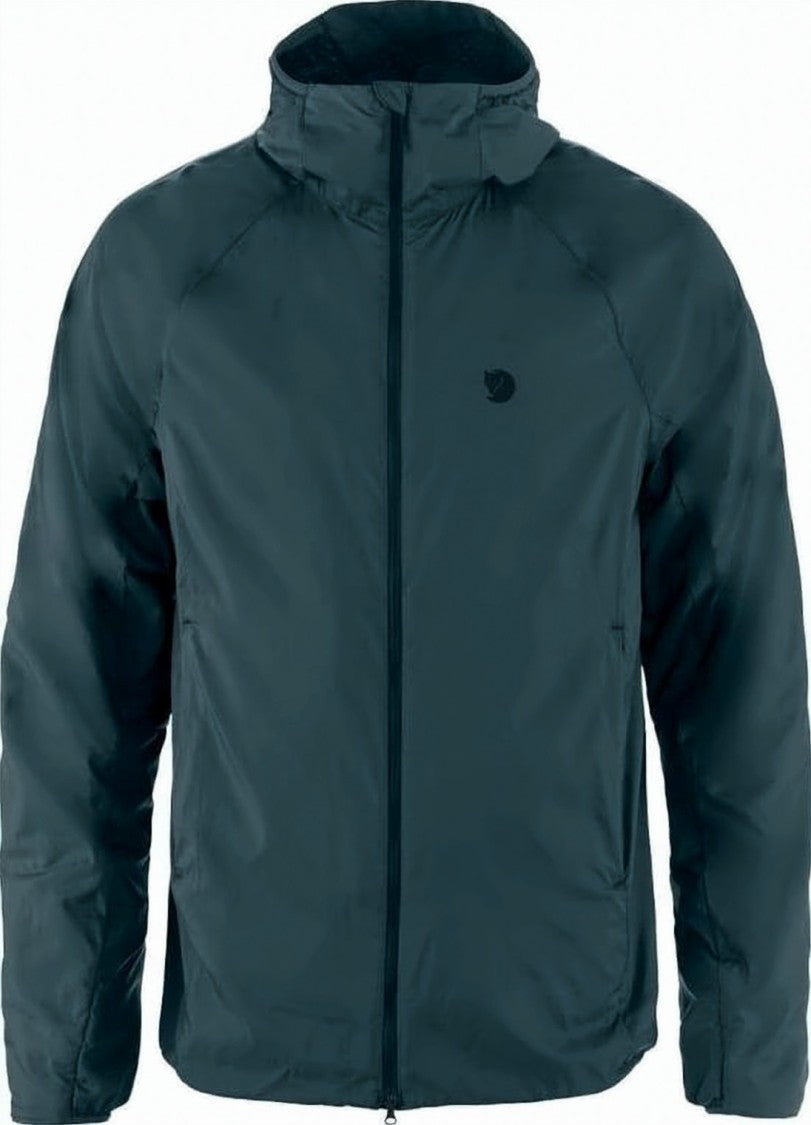 Fjallraven Kanken Blue Jacket With High Collar And Zipper Closure