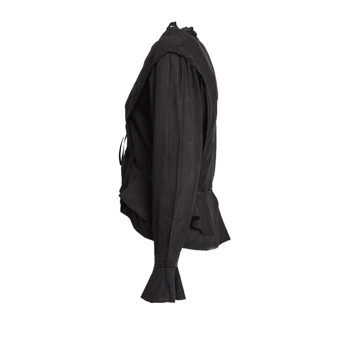 Isabel Marant Damienne Ruffled Asymmetric Cotton Blouse