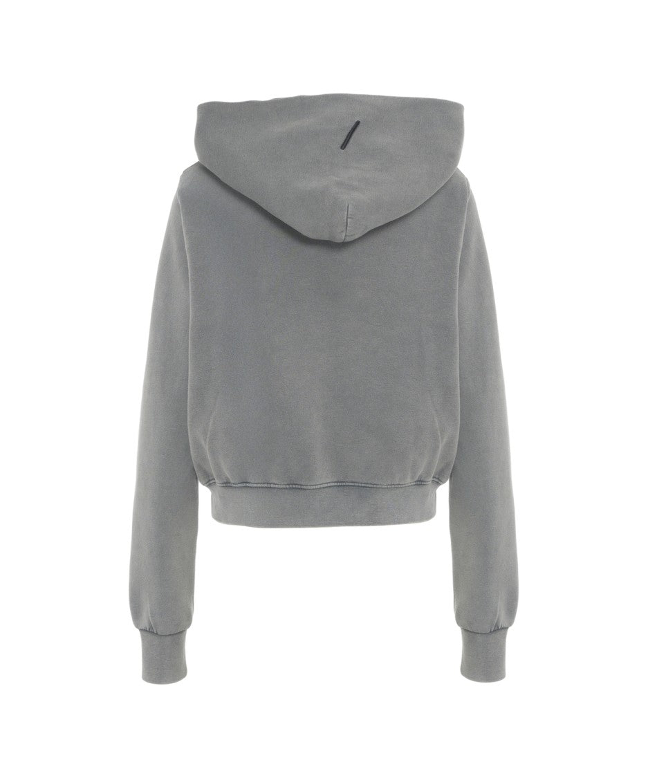 Thom Krom Cropped Hoodie With Practical Kangaroo Pocket