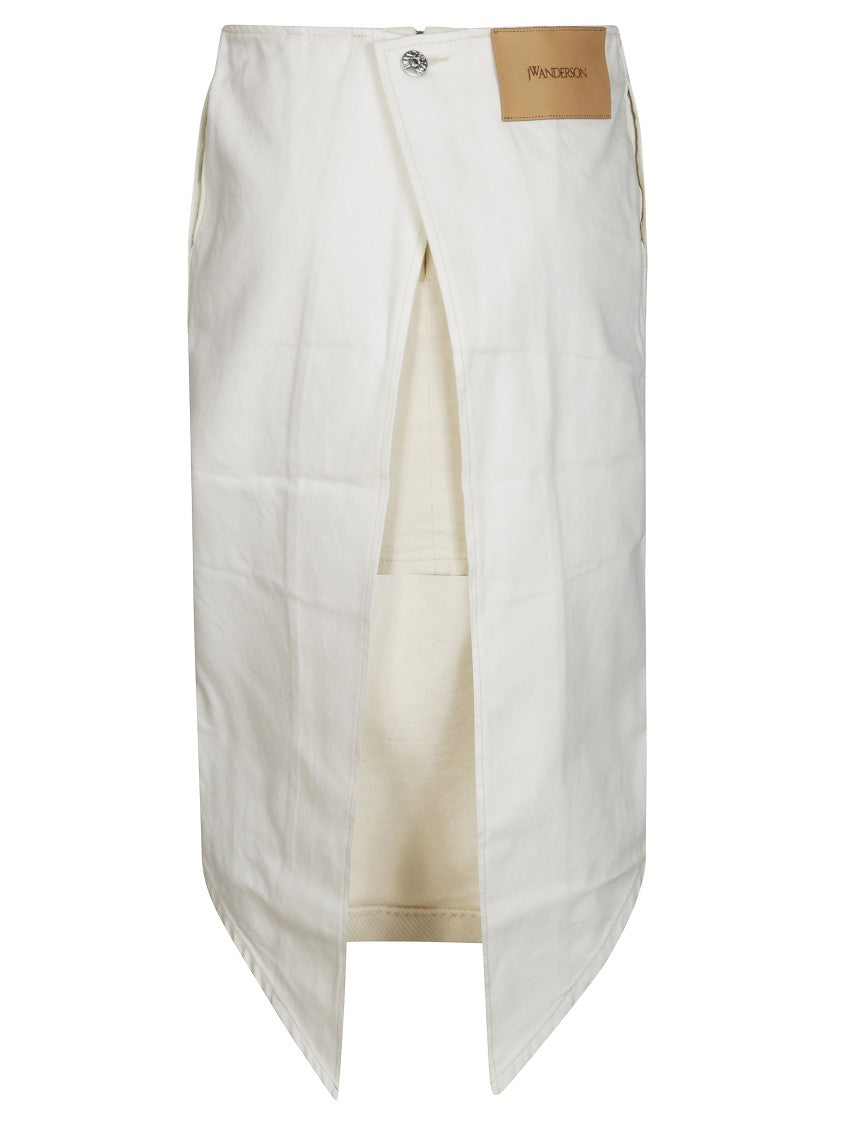 J. W. Anderson Layered Midi Skirt With Unique Split Detail