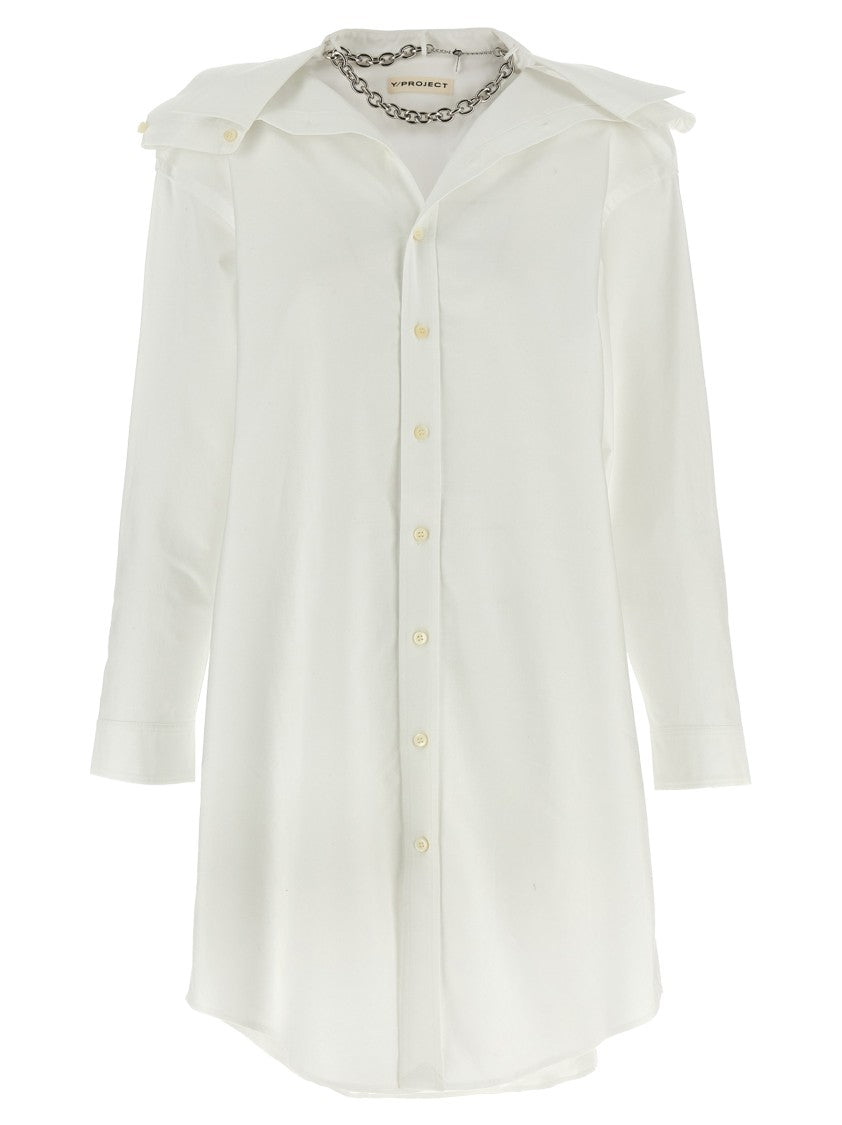 Y/Project Chemisier Dress With Asymmetric Collar