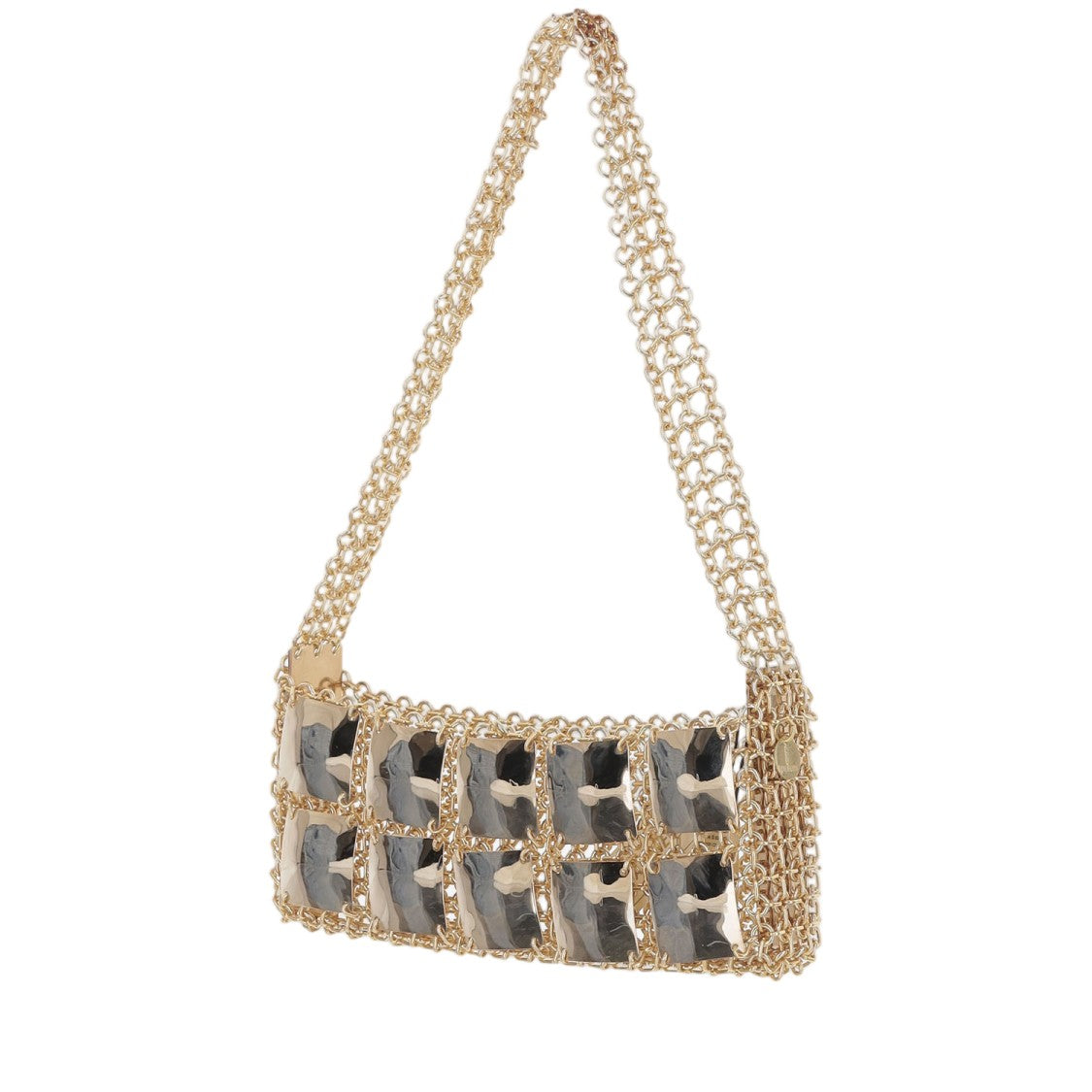 Silvia Gnecchi Bag With Rigid Metal Mesh Design