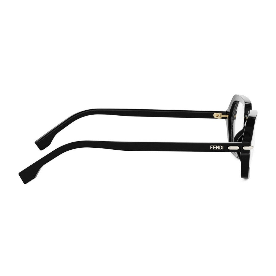 Fendi Black Selleria Acetate Geometric Sunglasses