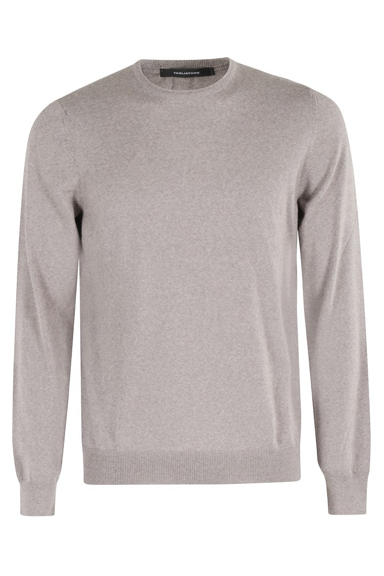 Tagliatore Crew Neck Sweater In Turtledove