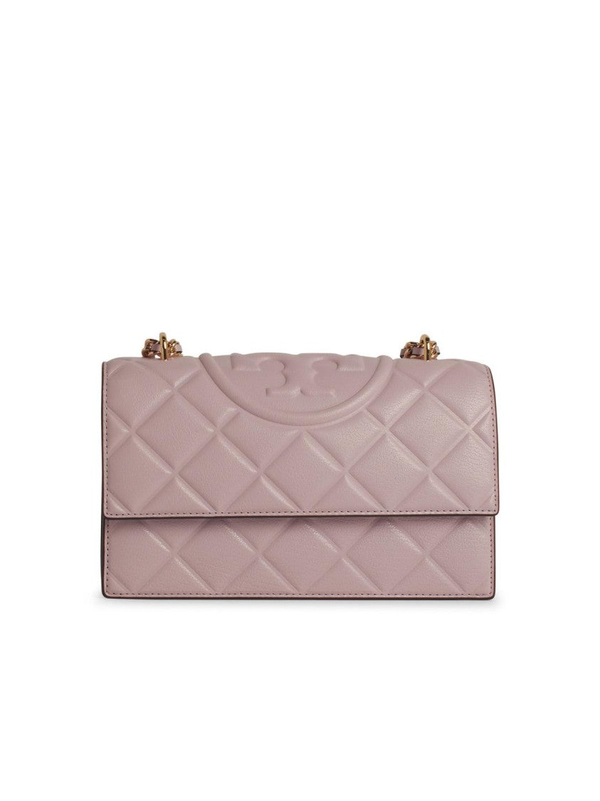 Tory Burch Flaming' Lilac Leather Crossbody Bag