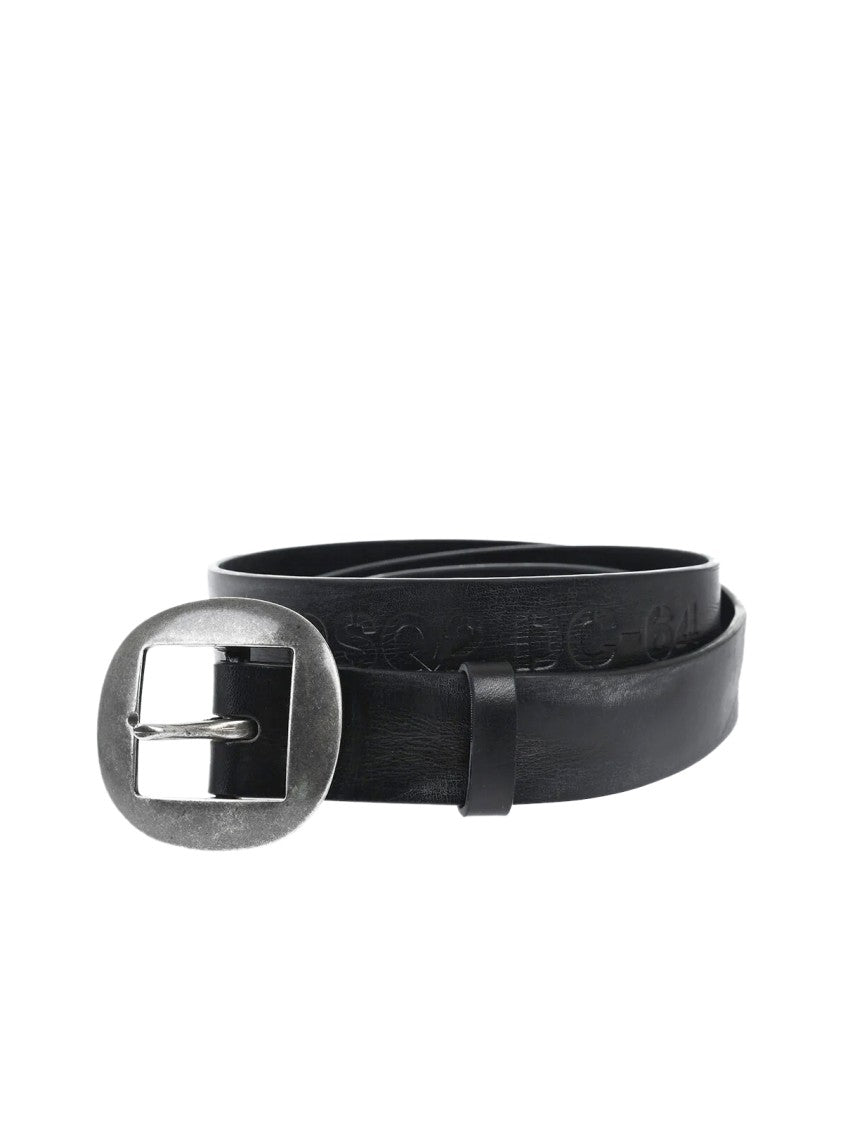 Dsquared2 Logo Leather Buckle Belt
