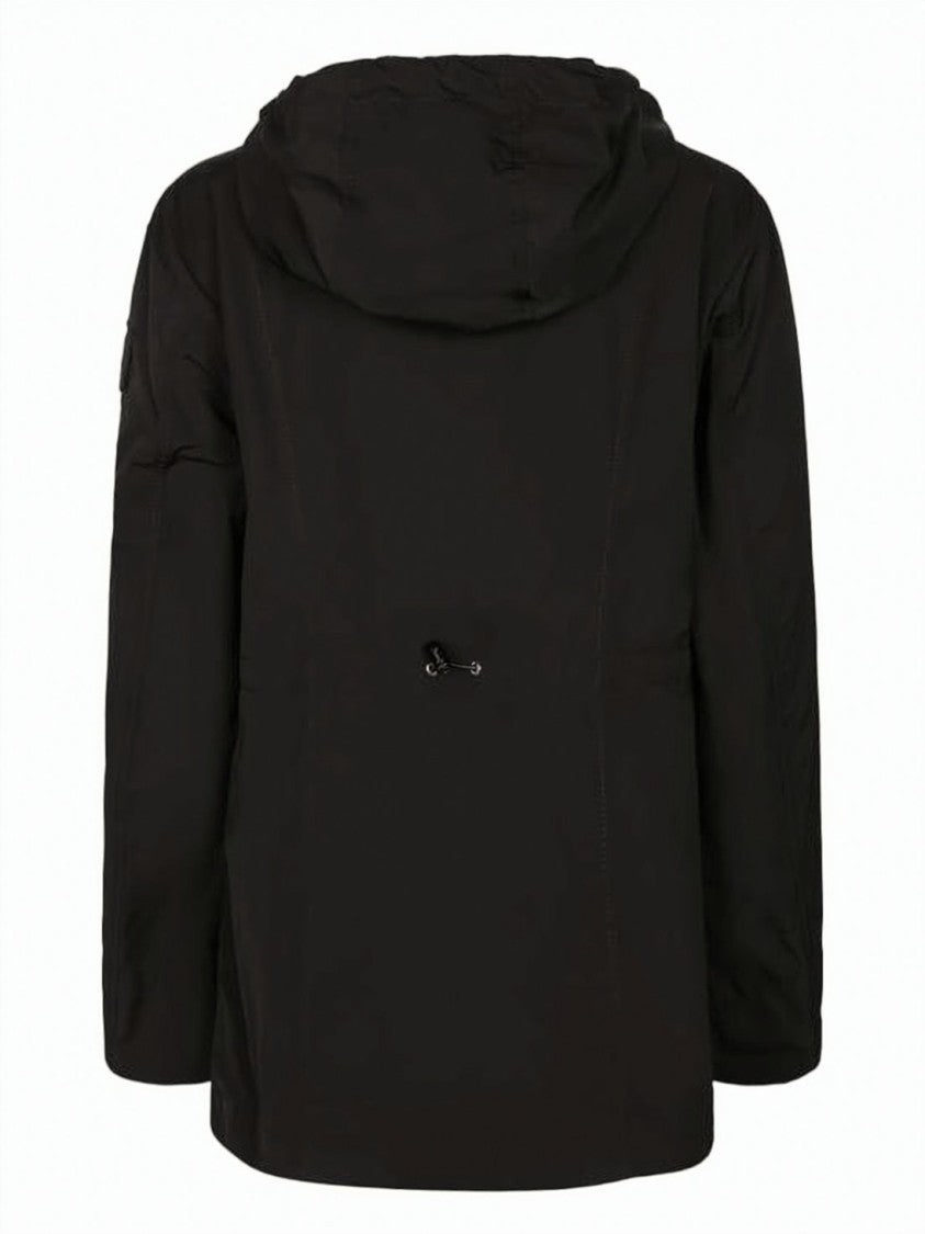 Moncler Fitted Black Jacket With Adjustable Waist