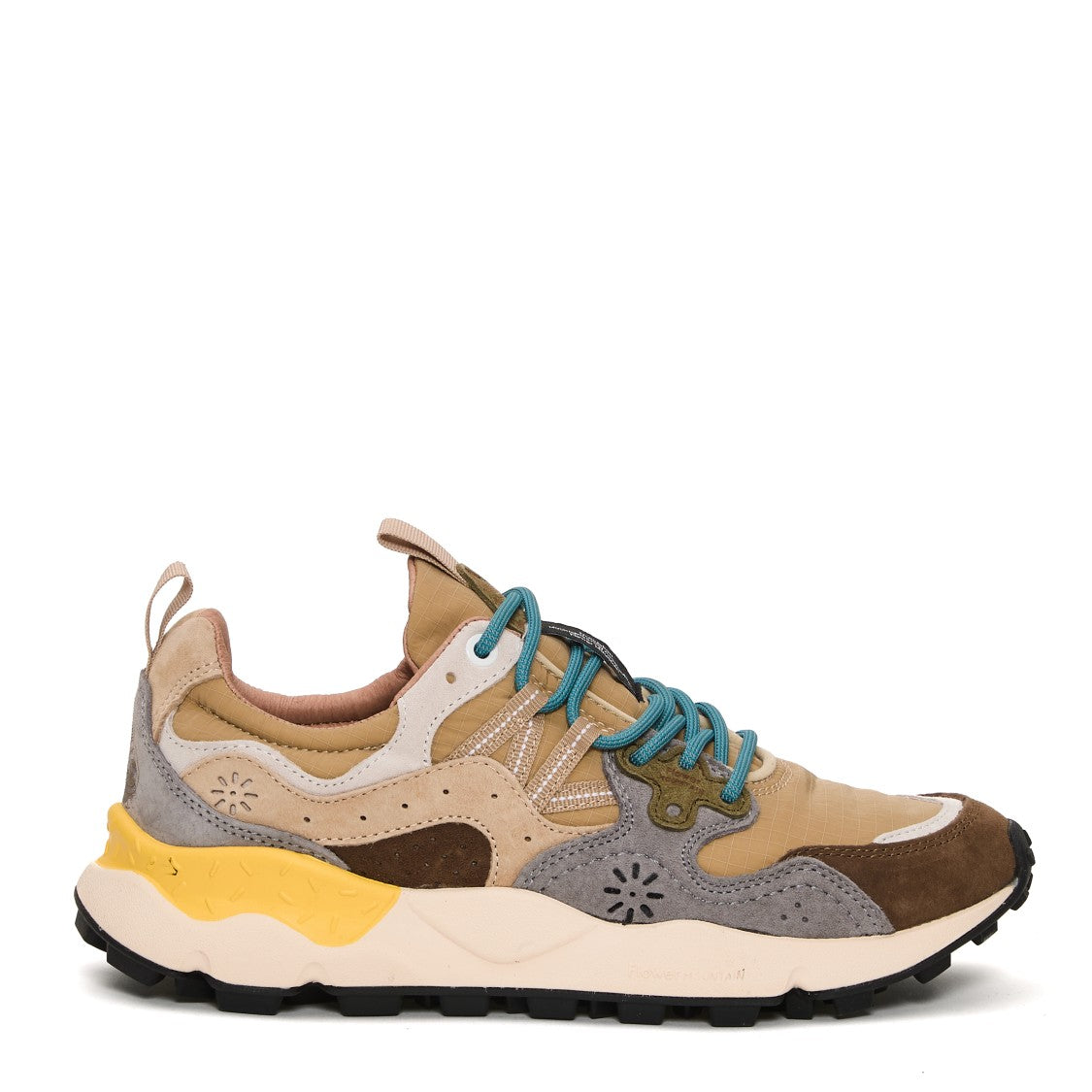 Flower Mountain Suede Accents And Trekking Laces Breathable Ripstop Sneakers