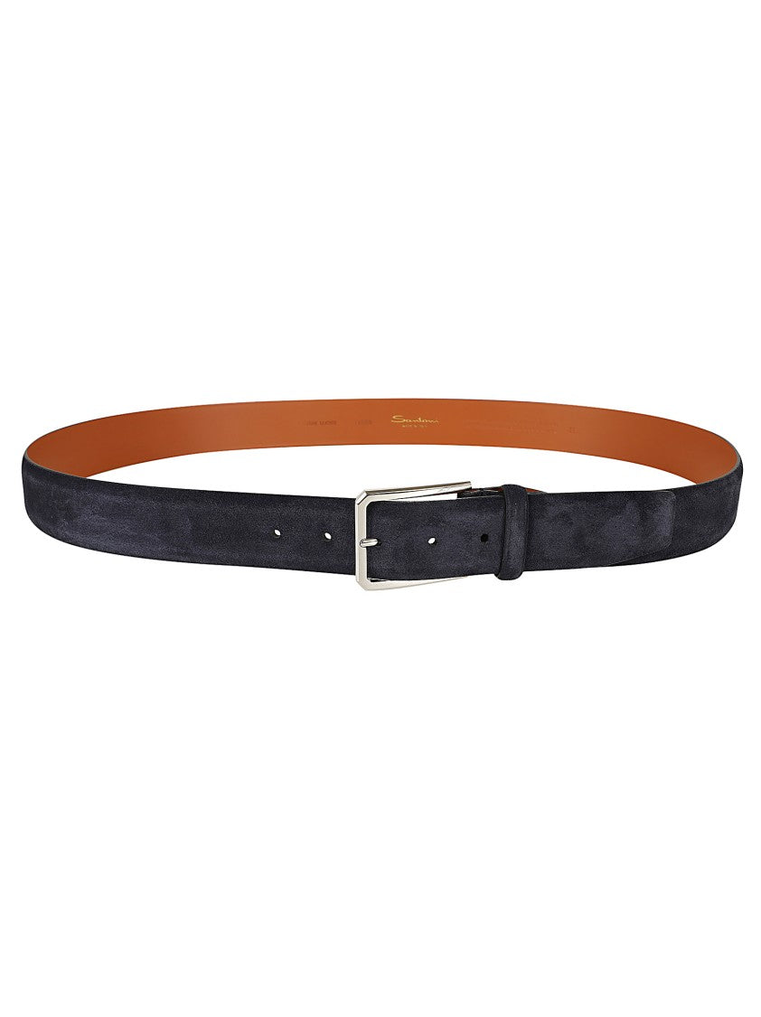 Santoni Brown Premium Leather Belt