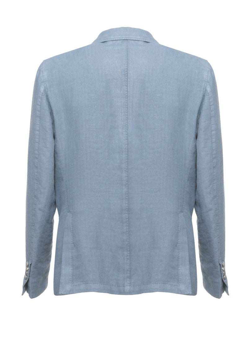 Lubiam Light Blue Peak Lapel Blazer