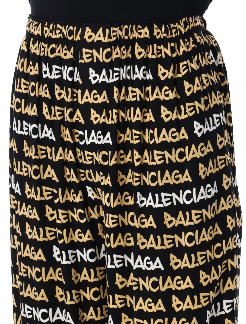 Balenciaga Allover Logo Pants