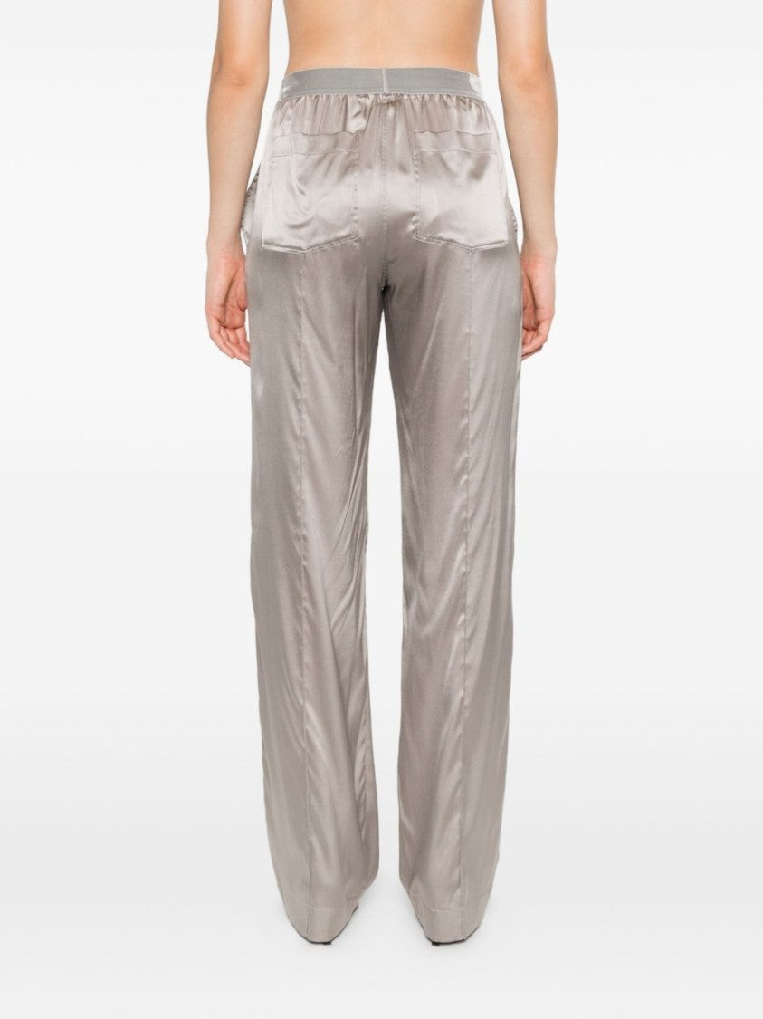 Tom Ford Wide-Leg Trousers With Satin Finish