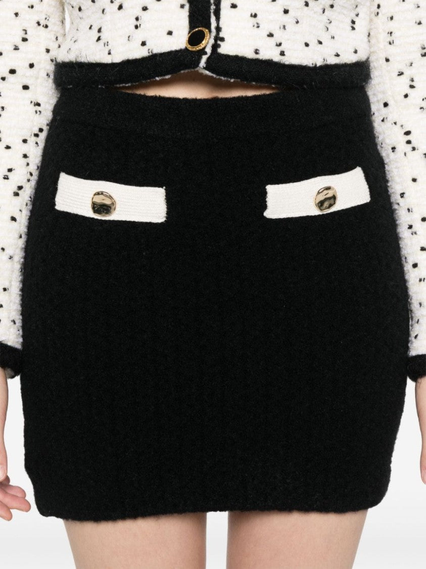 Self-Portrait Knitted Mini Skirt