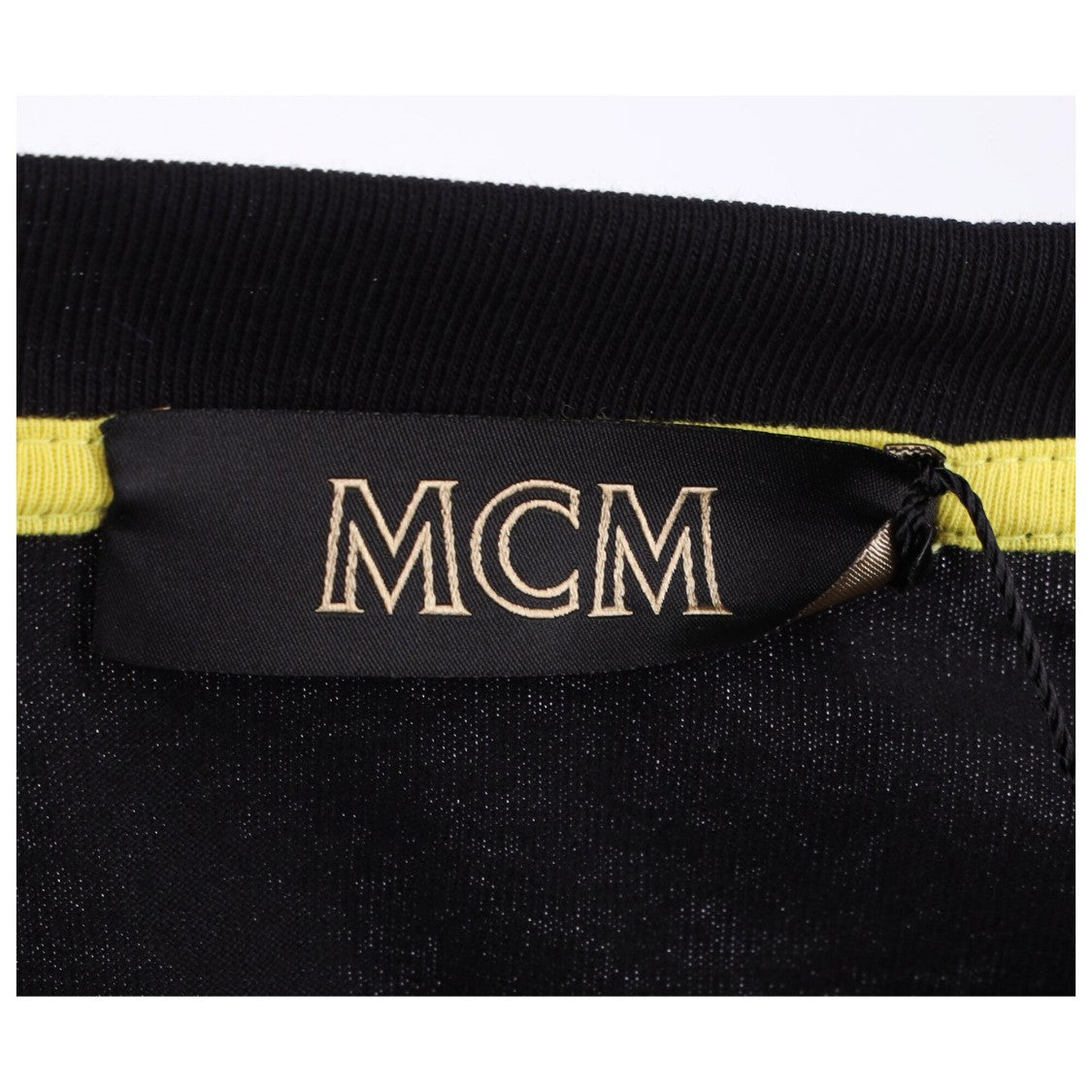Mcm Black Cotton T-Shirt With Iconic Logo