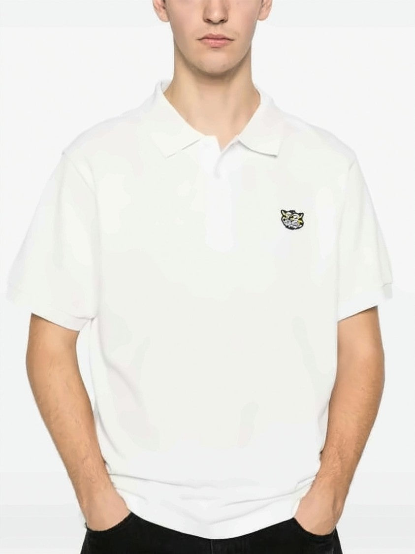Kenzo Short-Sleeve Polo Shirt With Embroidered Emblem