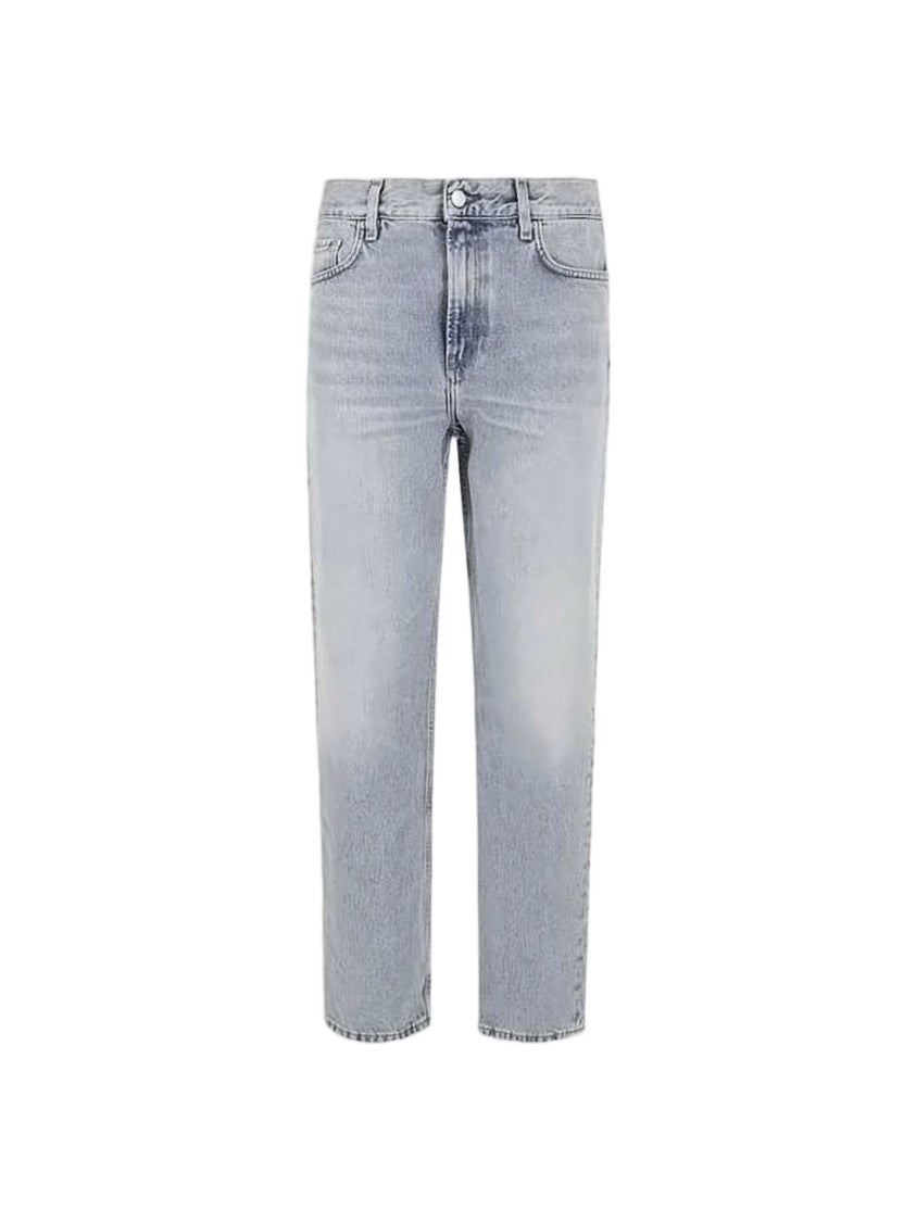 Totême Cropped Straight-Leg Denim Pants