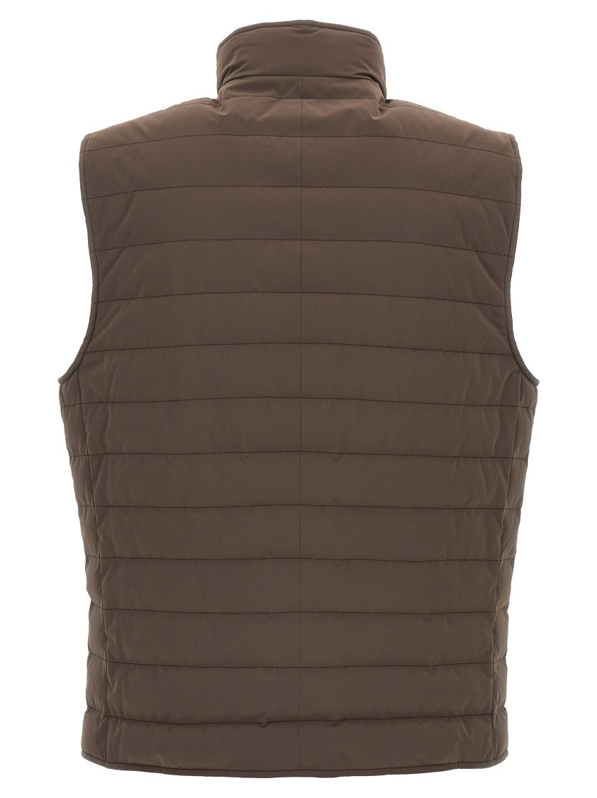Brunello Cucinelli Brown Quilted Vest
