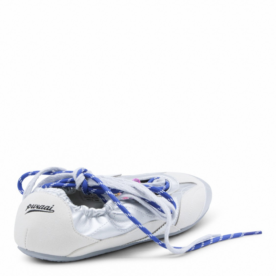 Puraai White Sneakers With Beige Accents