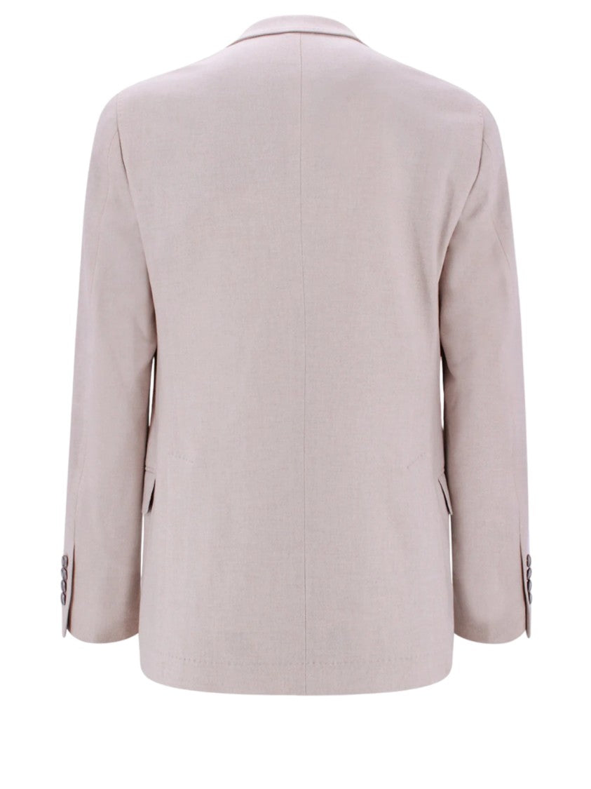 Brunello Cucinelli Double-Breasted Wool/Silk/Cashmere Blend Jacket