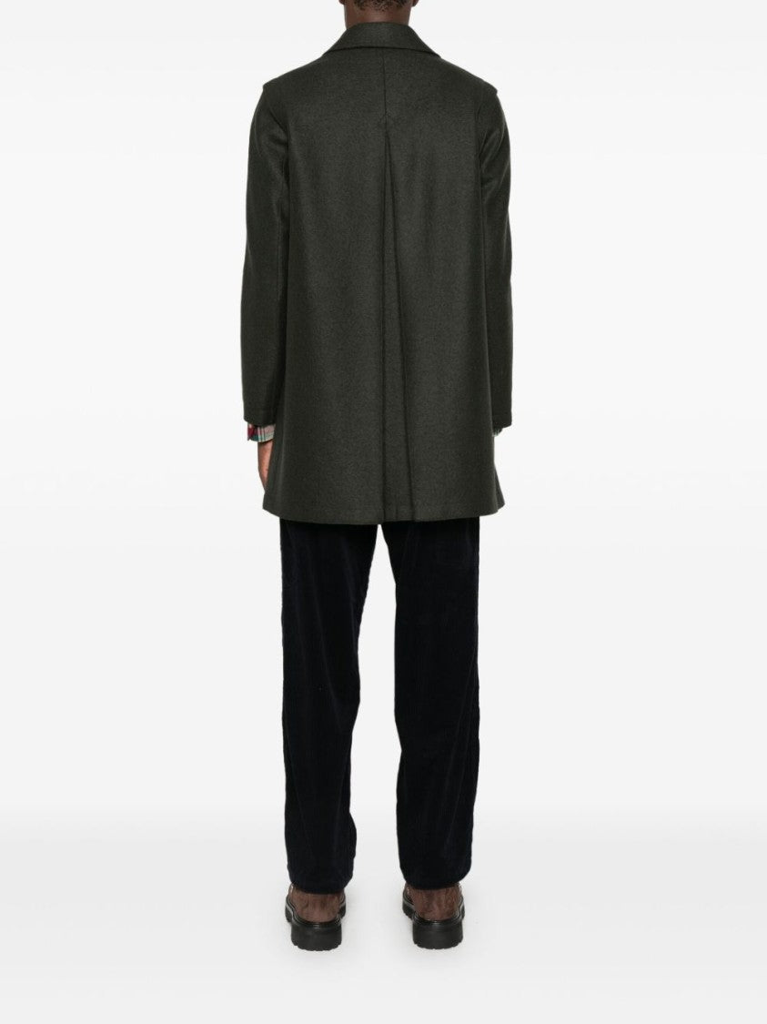 Lodenfrey Textured Green Wool Coat