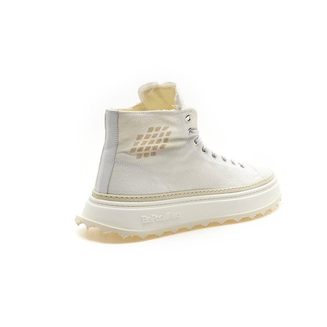 Bepositive Canvas Leather Mid-Cut Sneakers