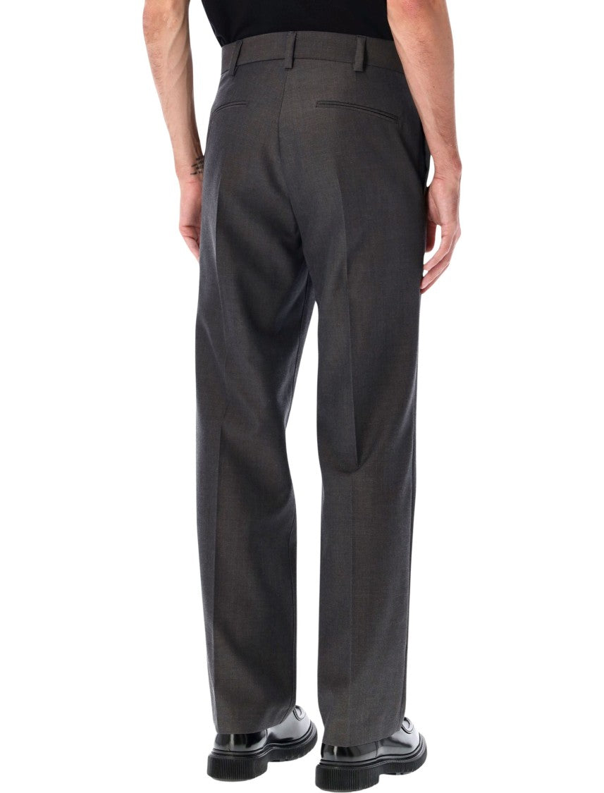 Berner Kuhl Classic Grey Trousers With Permanent Central Crease