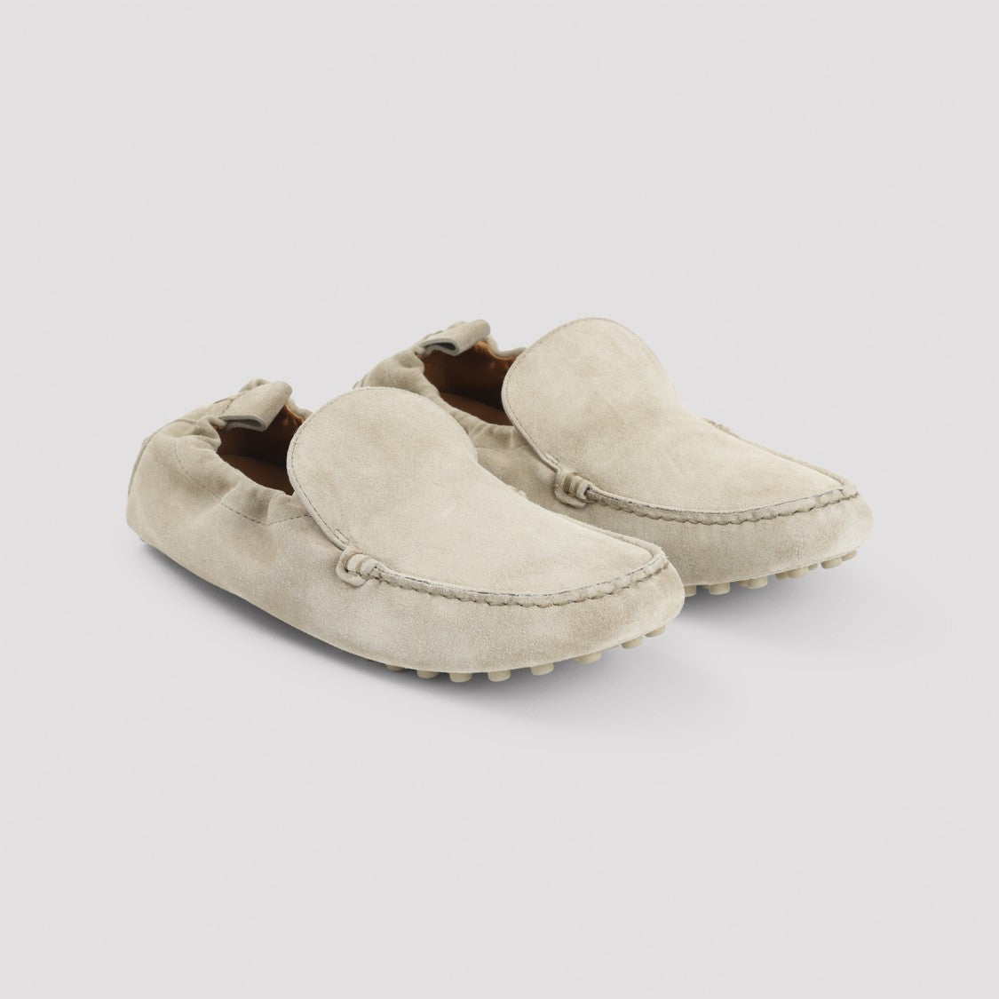 Tod's Neutral Suede Loafers