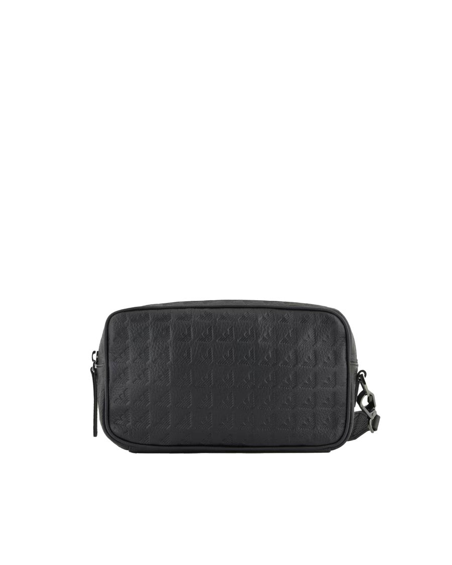Emporio Armani Gold Embossed Eagle All-Over Pouch