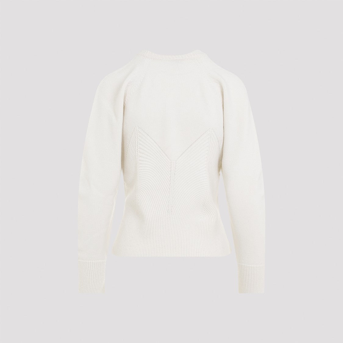 Alexander Mcqueen Chevron Ivory Cashmere Pullover