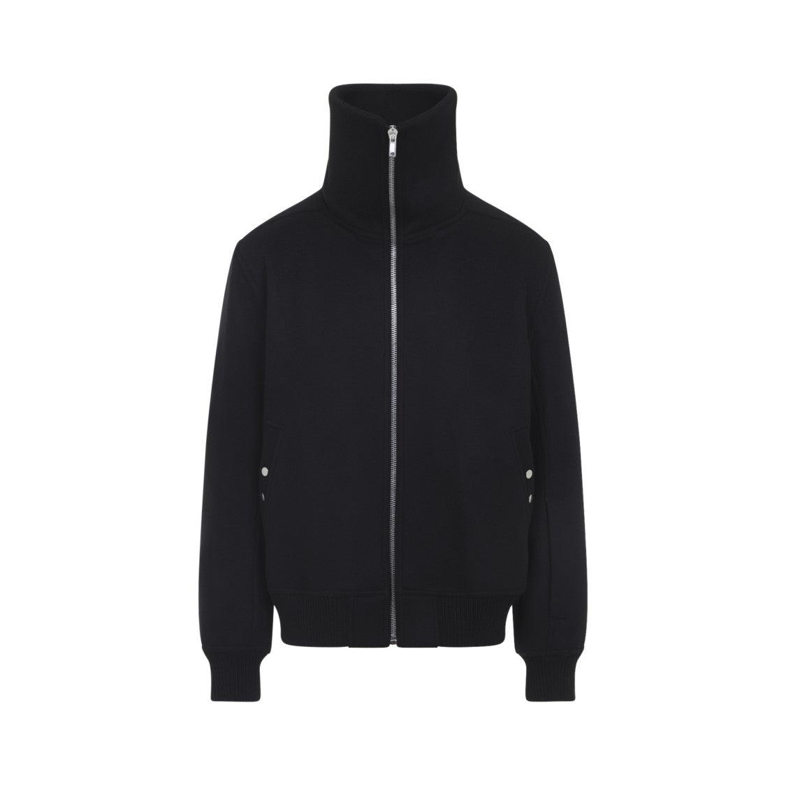 Rick Owens Wool Blend Jacket With High Stand Collar